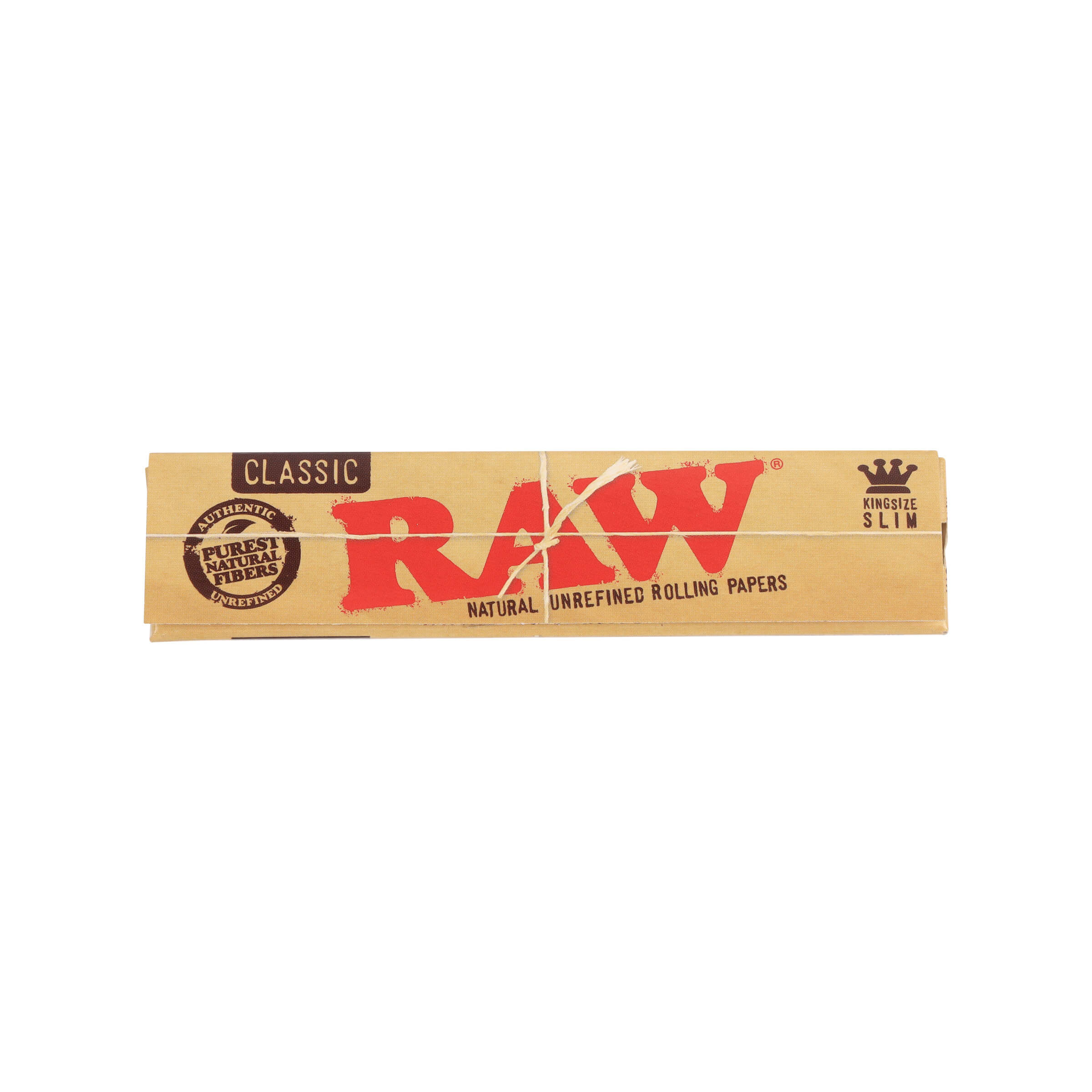 กระดาษโรล raw รุ่น classic ขนาด king size slim ไม่ผ่านการฟอกสี ไม่มีสารเคมี ความยาว 110 มิลลิเมตร
