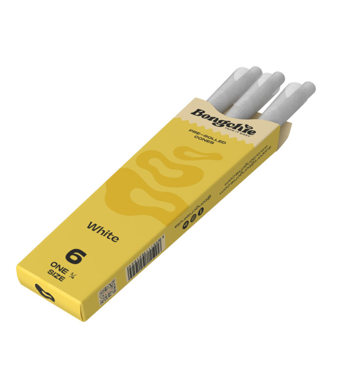 Bongchie | White - 1 1/4 Pre Rolled Cone | 6pcs