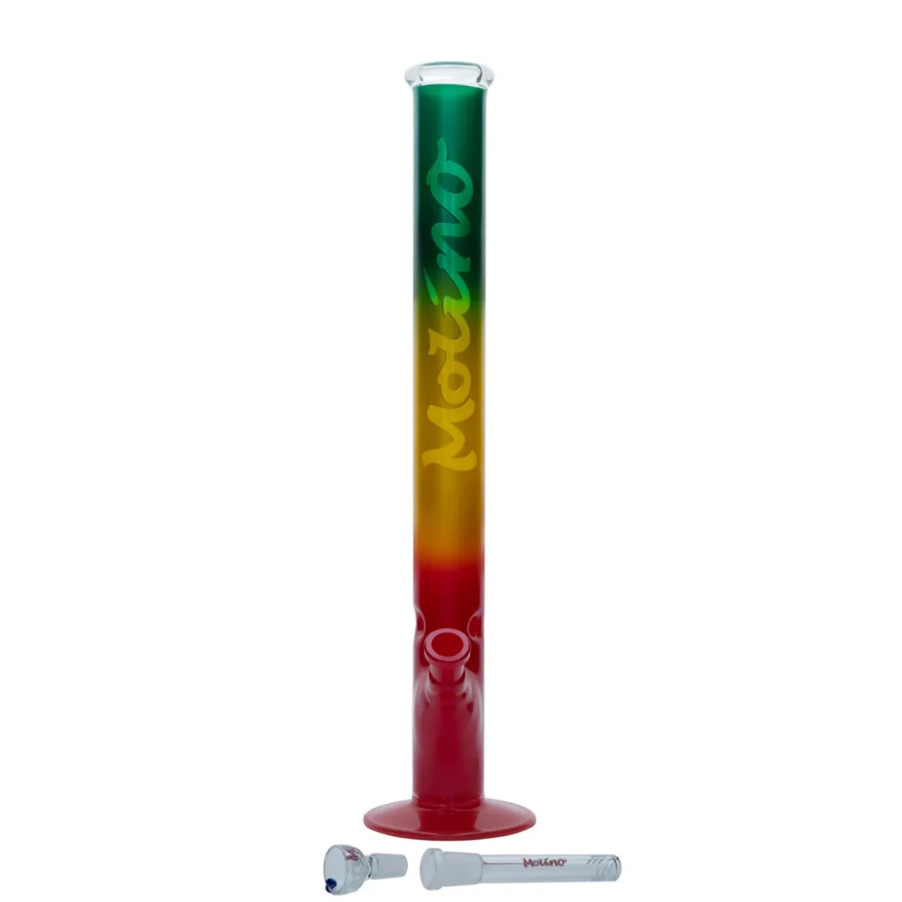 MolinoGlass | Rasta - Coated Cylinder Glass Bong | 7mm - Image 4