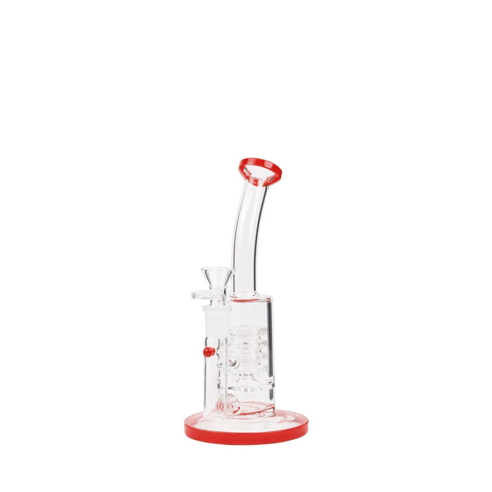 Red Stemless Percolator - Glass Bong