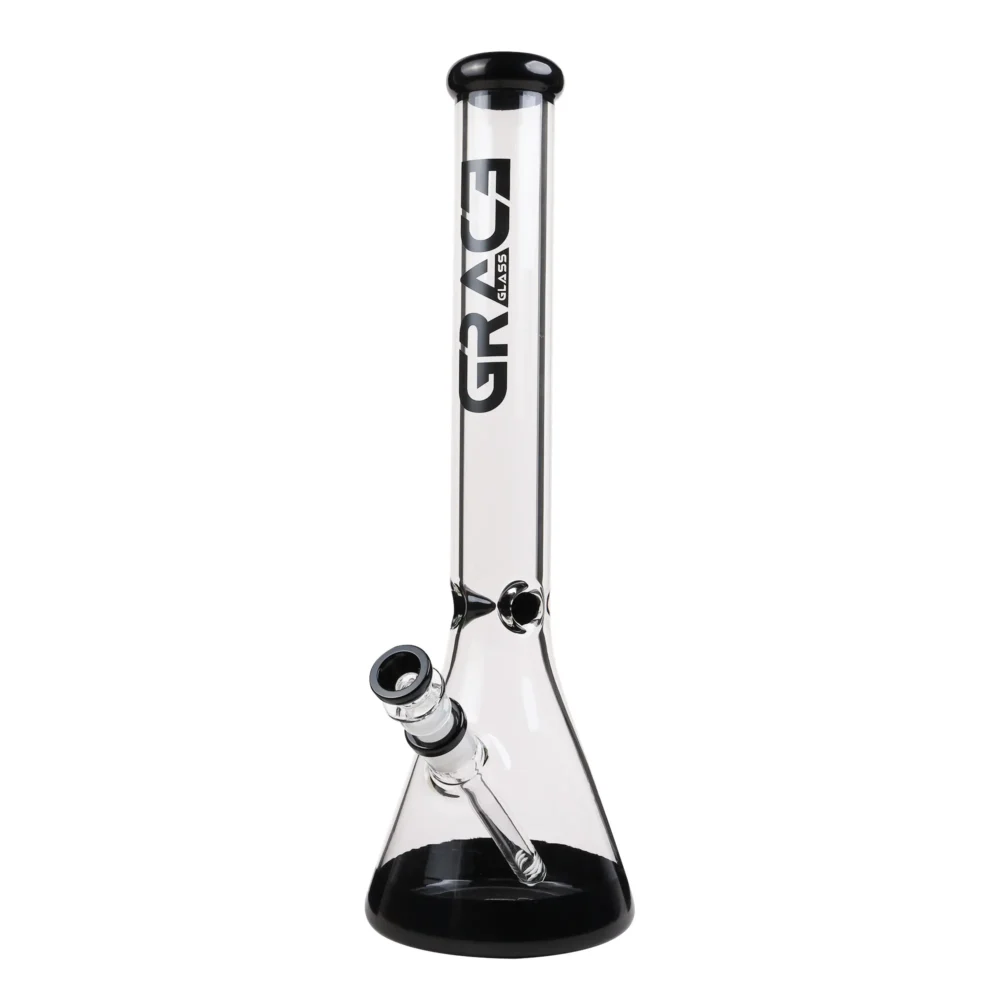 Grace | Black - Classic Beaker Glass Bong