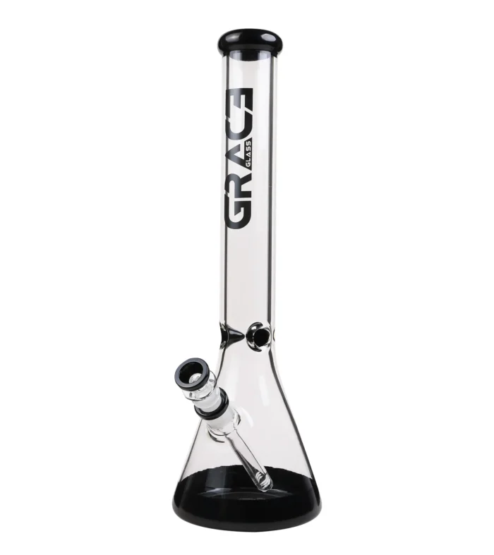 Grace | Black - Classic Beaker Glass Bong
