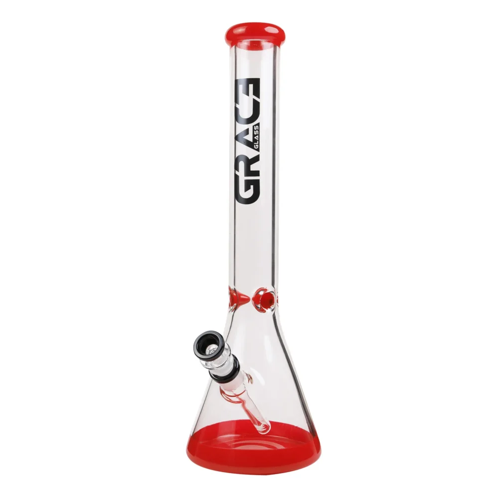 Grace | Red - Classic Beaker Glass Bong