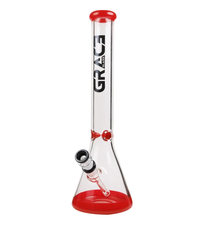 Grace | Red - Classic Beaker Glass Bong