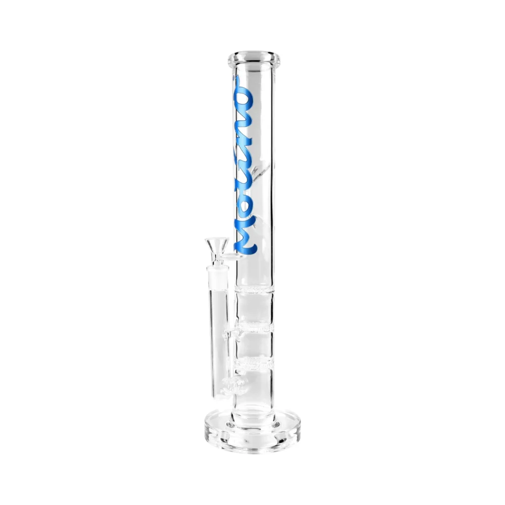 MolinoGlass | Blue Triple Disc - Stemless Percolator Bong
