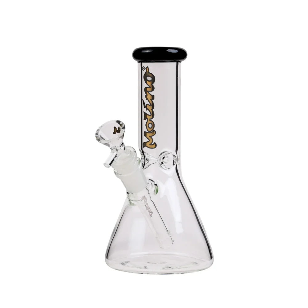 MolinoGlass | Tiny Golden Black - Beaker Glass Bong