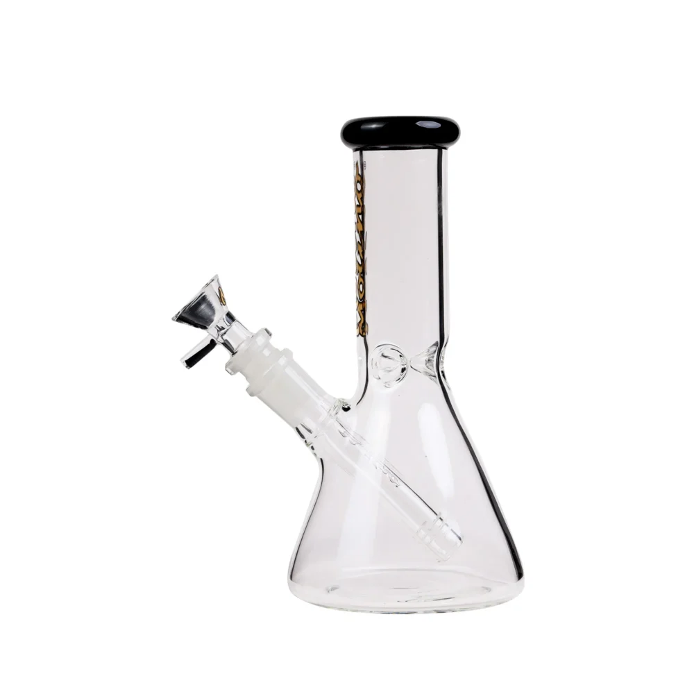 MolinoGlass | Tiny Golden Black - Beaker Glass Bong - Image 2