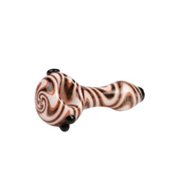 MolinoGlass | Orange White Hurricane - Glass Pipe