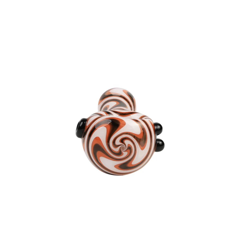 MolinoGlass | Orange White Hurricane - Glass Pipe - Image 3