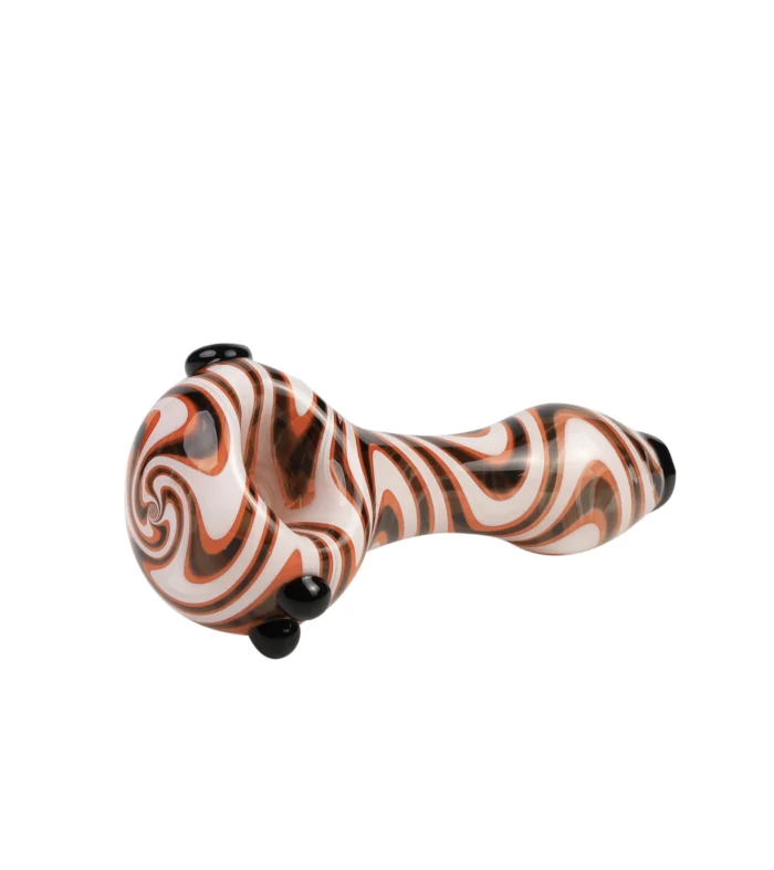 MolinoGlass | Orange White Hurricane - Glass Pipe