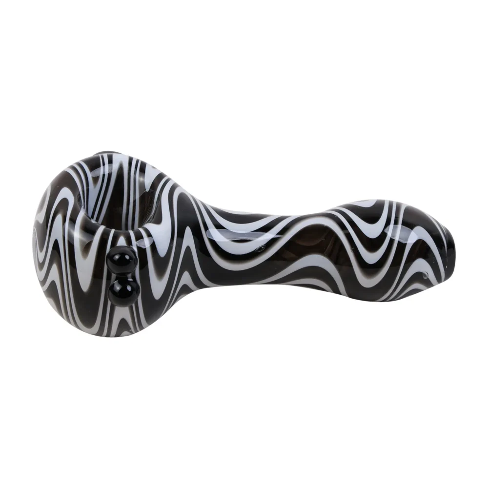 MolinoGlass | Black White Hurricane - Glass Pipe