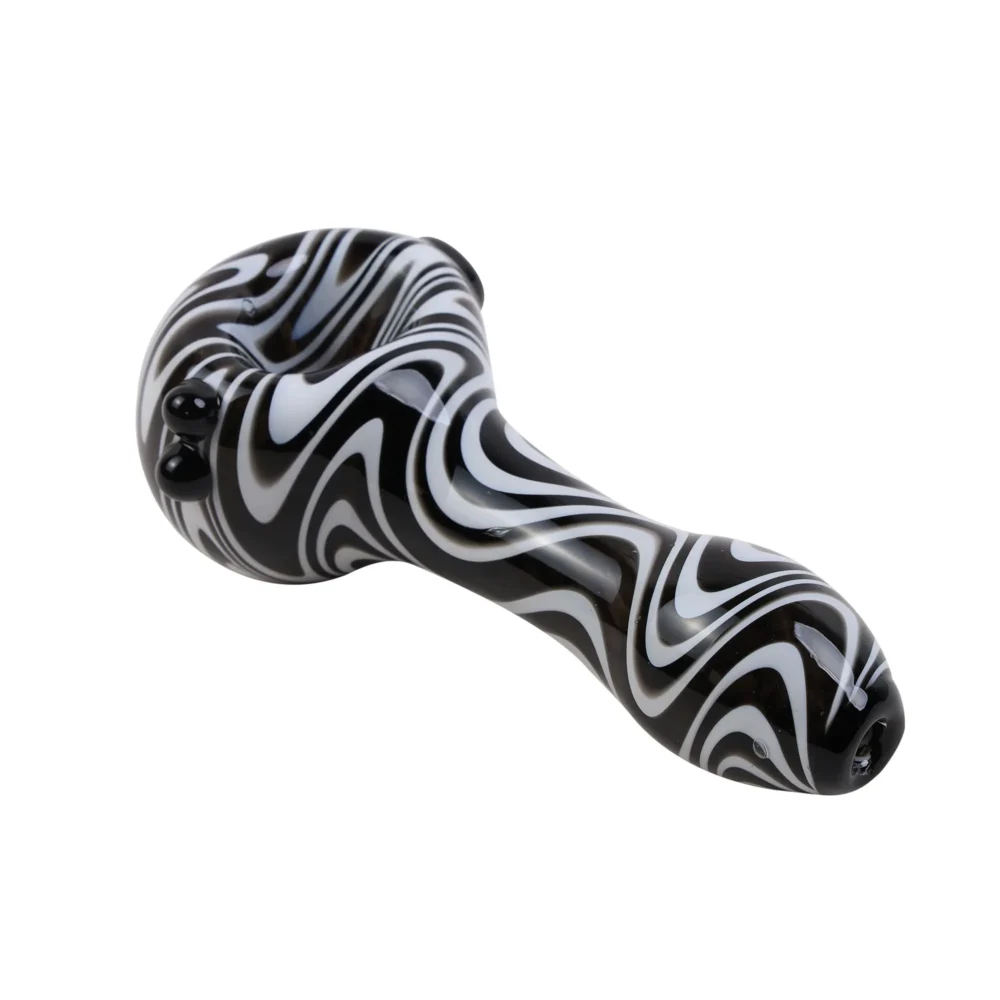 MolinoGlass | Black White Hurricane - Glass Pipe - Image 3