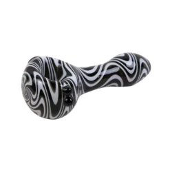 MolinoGlass | Black White Hurricane - Glass Pipe - Image 4