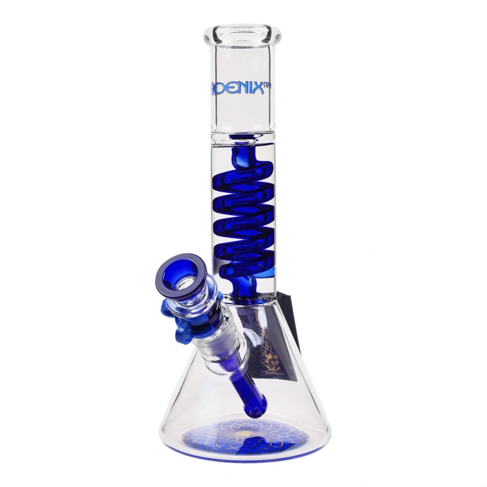 Phoenix | Blue Twist Beaker - Glass Bong