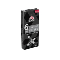 Gizeh | 6mm - Active Carbon Filter - Black x10