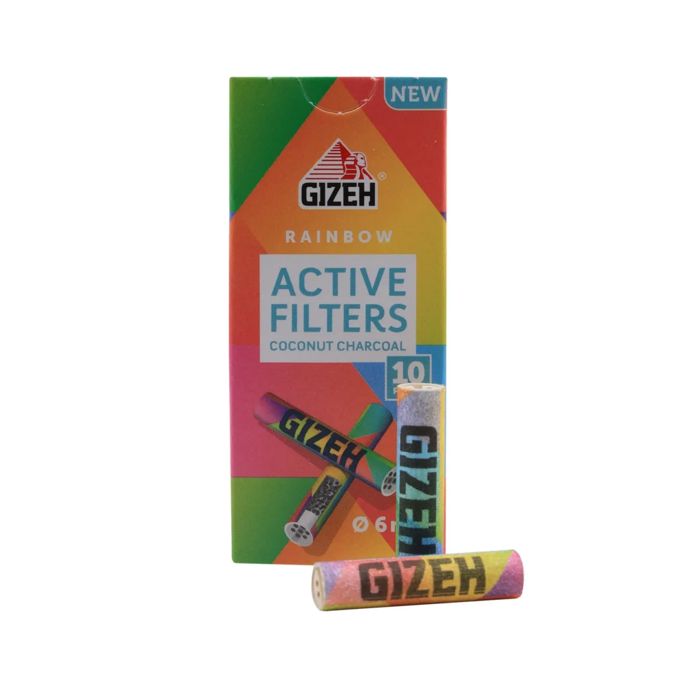 Gizeh | 6mm - Active Carbon Filter - Rainbow x10