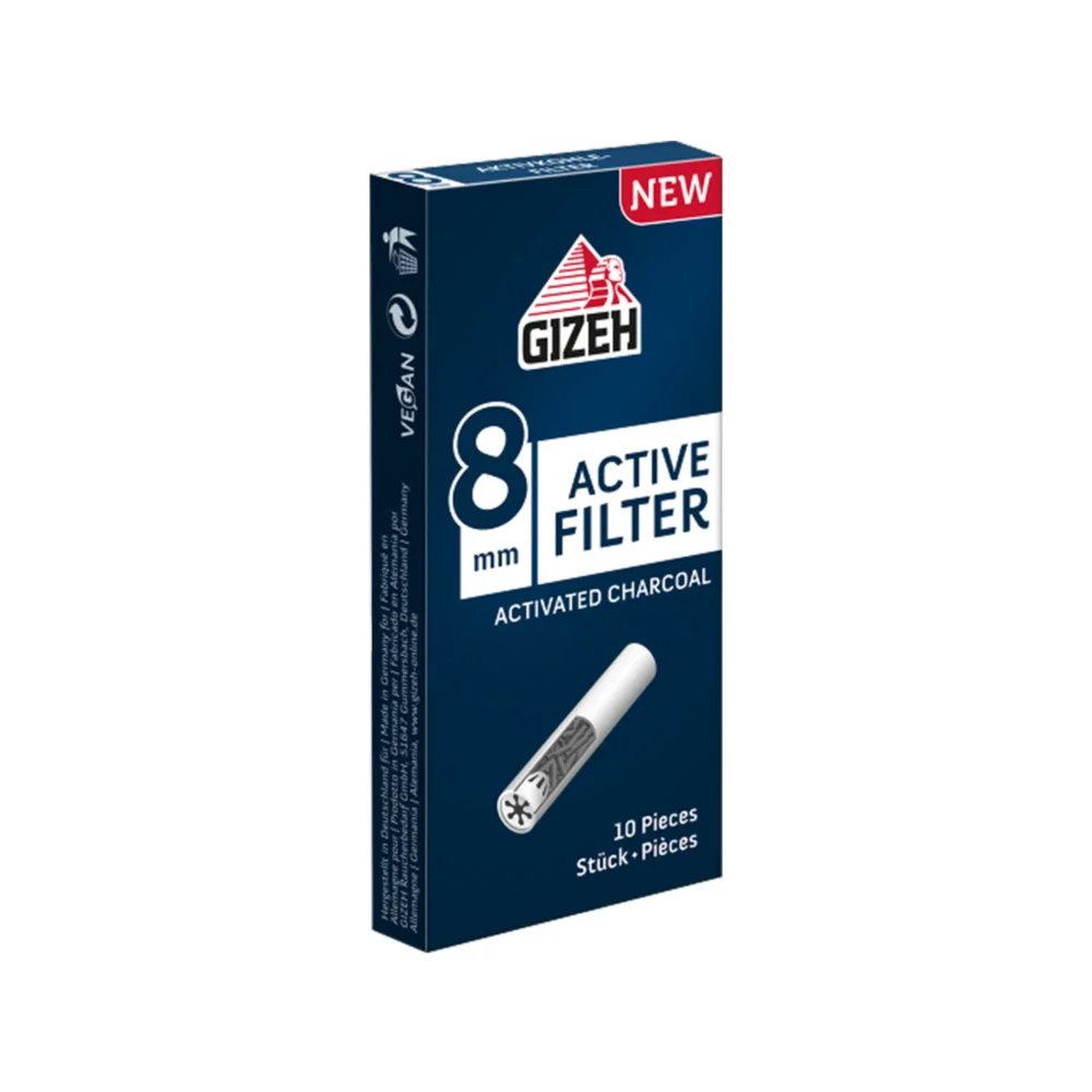 Gizeh | 8mm - Active Carbon Filter - Black x10 - Image 2