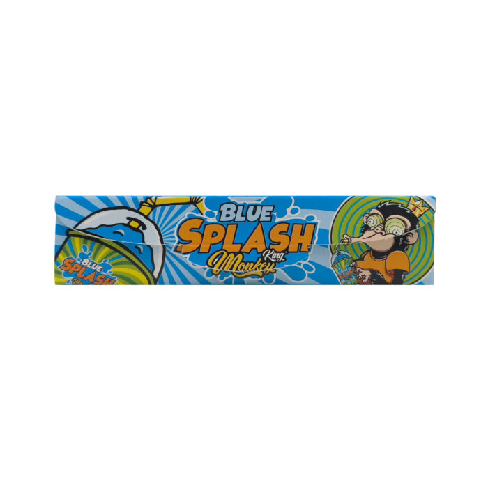Monkey King | Blue Splash Smell Pack - KSS Rolling Paper w/ Tip - Image 1
