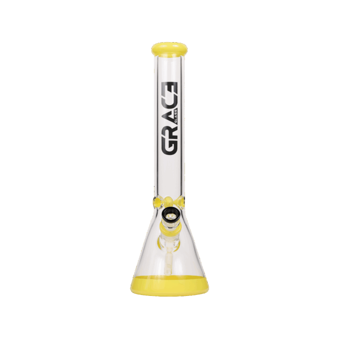 GRACE Glass Beaker Bong Yellow - Image 3