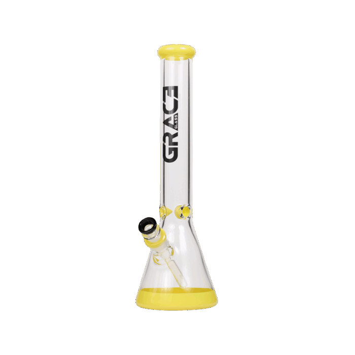 GRACE Glass Beaker Bong Yellow - Image 1