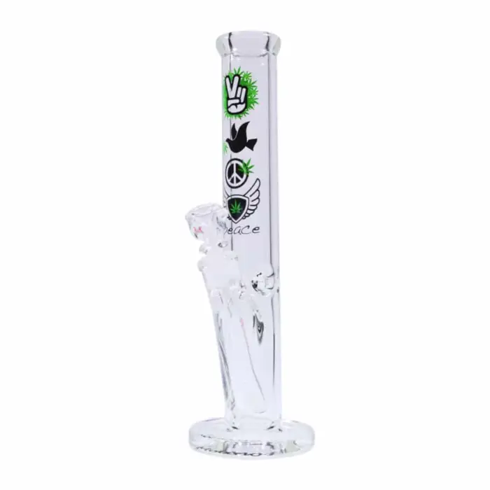 MolinoGlass | Peace - Cylinder Glass Bong | 9mm - Image 1