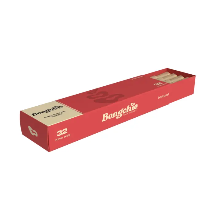 Bongchie | KS Pre Rolled Cone | Unbleached - 32pcs - Image 1