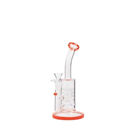 Orange Stemless Percolator - Glass Bong