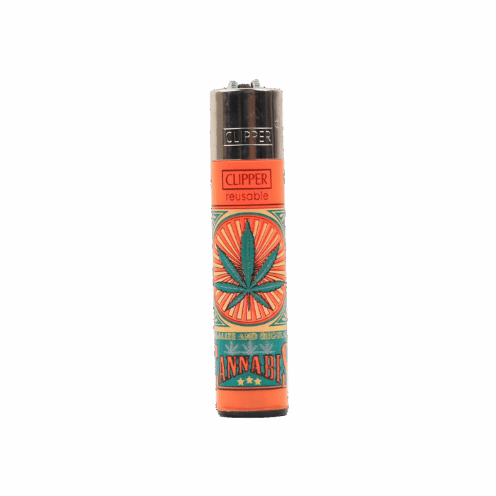 Clipper Lighter | Leaves Justice Collection - Orange - Image 1