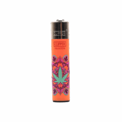 Clipper | Reusable Lighter Weed Mandala - Orange