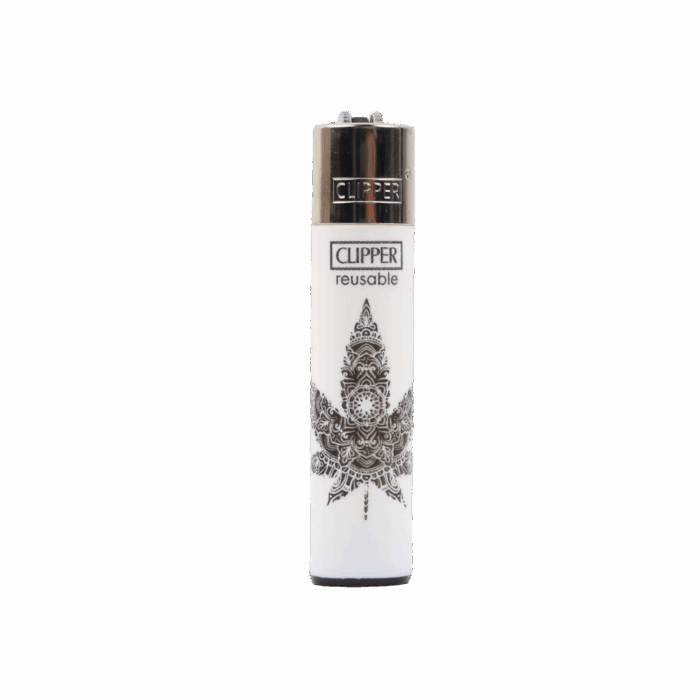 Clipper | Reusable Lighter Weed Mandala - White - Image 1