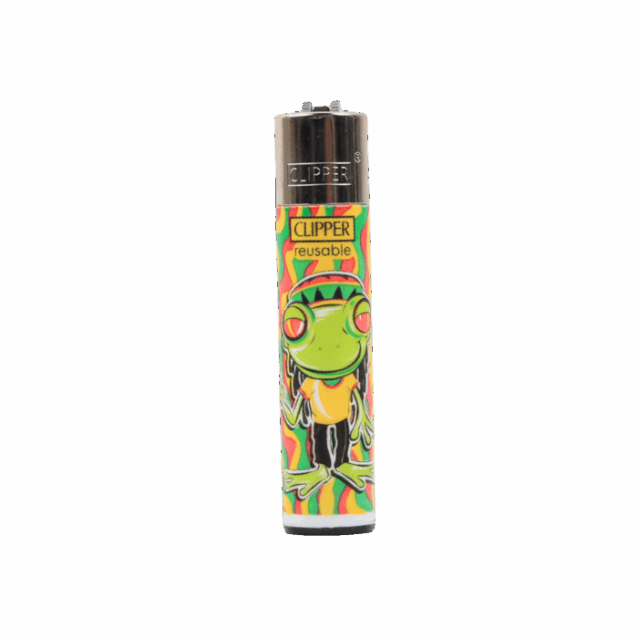 Clipper Lighter | Rasta Animals V.2 Collection - Frog - Image 1