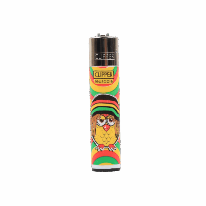 Clipper Lighter | Rasta Animals V.2 Collection - owl - Image 1