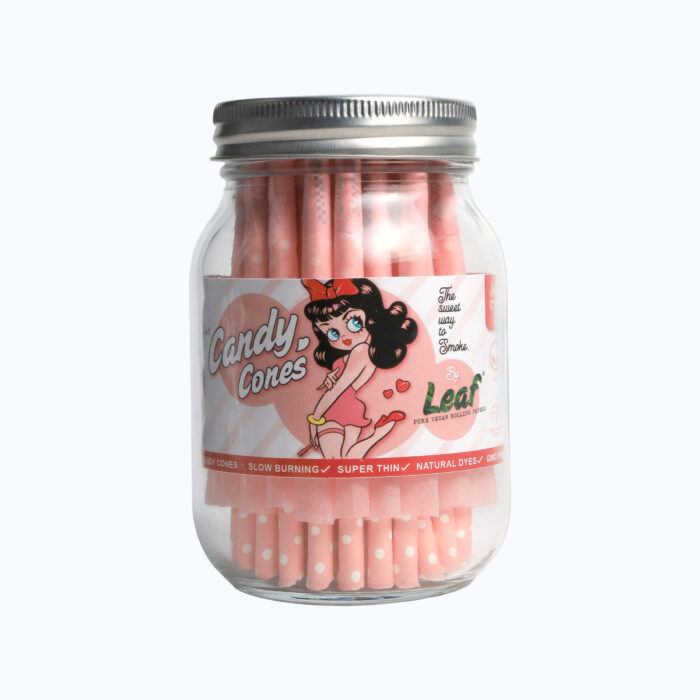 Leaf | Candy Cone Pink | KingSize | 40pcs - Image 1