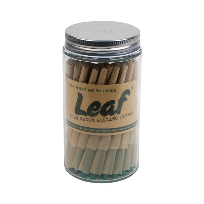 Leaf | Pre Rolled Cone | 1 1/4 Unbleached | 80pcs - Image 1