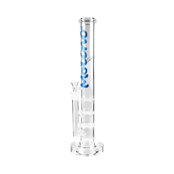MolinoGlass | Blue Triple Disc - Stemless Percolator Bong - Image 1