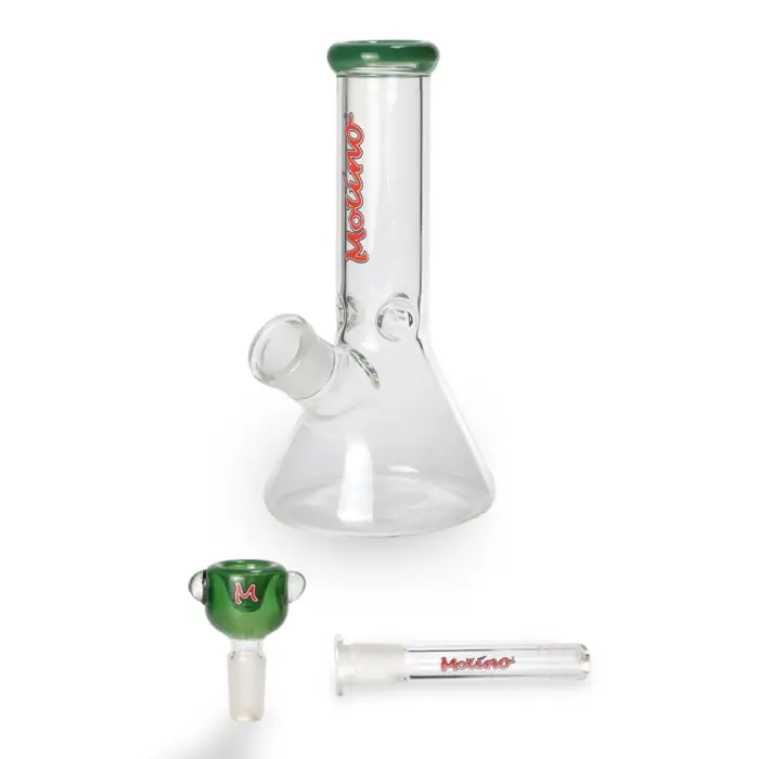 MolinoGlass | Jade Green - Beaker Glass Bong - Image 4