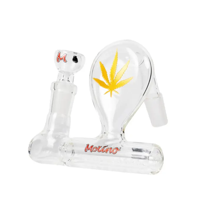 MolinoGlass | Gold Stemless Inline Pre-Cooler with Engraved Leaf - Image 1