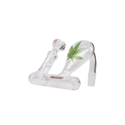 MolinoGlass | Green Stemless Inline Pre-Cooler with Engraved Leaf