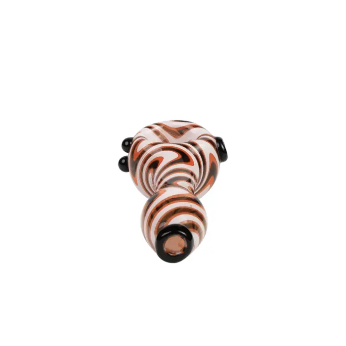 MolinoGlass | Orange White Hurricane - Glass Pipe - Image 2