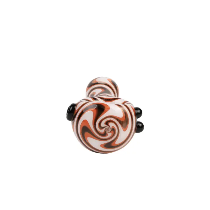 MolinoGlass | Orange White Hurricane - Glass Pipe - Image 3