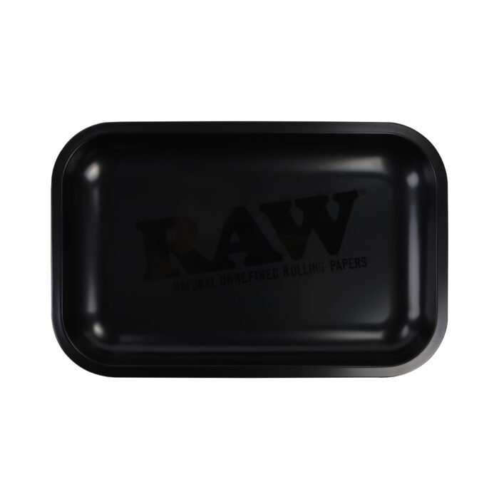 RAW | Black on Black - Rolling Tray | Small - Image 1