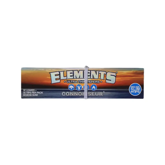 Elements | Ultra Thin Connoisseur - KSS Rolling Paper w/ Tip - Image 1