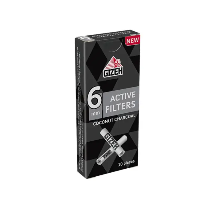 Gizeh | 6mm - Active Carbon Filter - Black x10 - Image 1