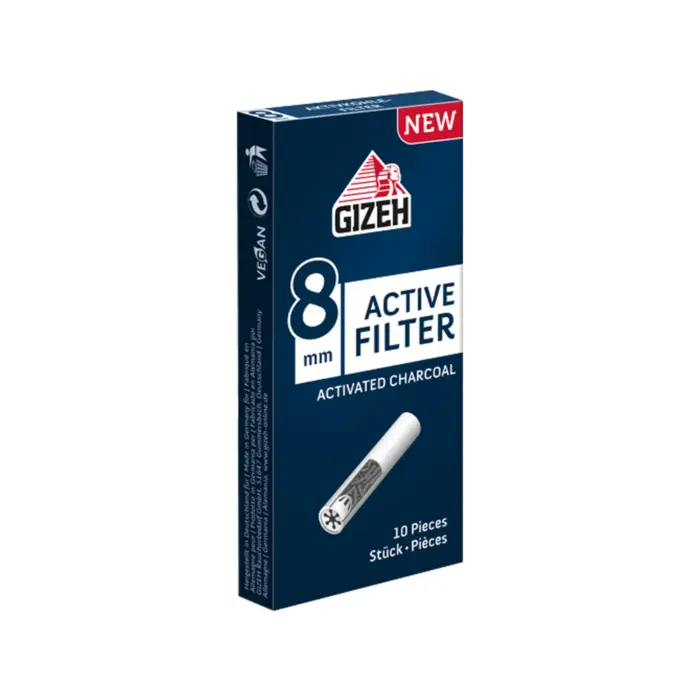 Gizeh | 8mm - Active Carbon Filter - Black x10 - Image 2