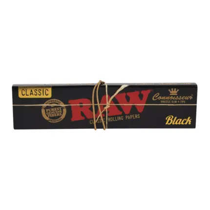 RAW | Black Classic Connoisseur - KSS Rolling Paper w/ Tip