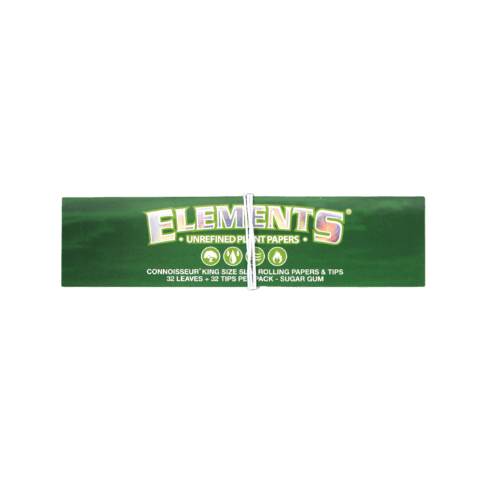 Elements | Green Connoisseur King Size Slim with Tips - Image 1
