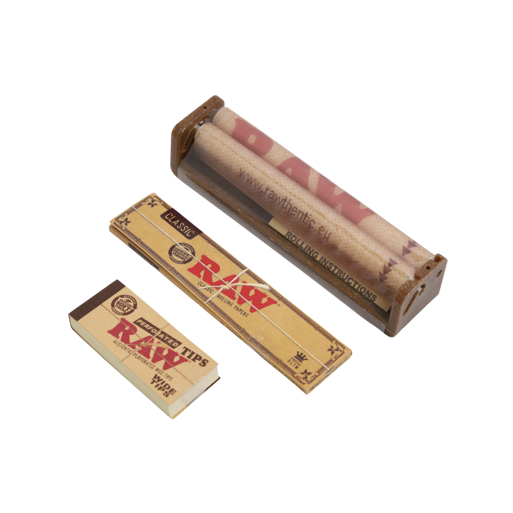 PRO-SHOPEE-7 Raw Set | Rolling machine Brown 110mm. + Classic kSS + Wide Tips - Image 1